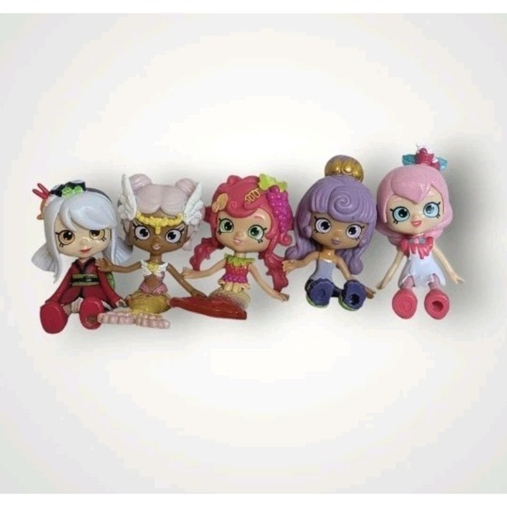 5 Shopkins Lil Shoppies Happy Places Mermaid Frusha Salad Sara Sushi Wingona Lot